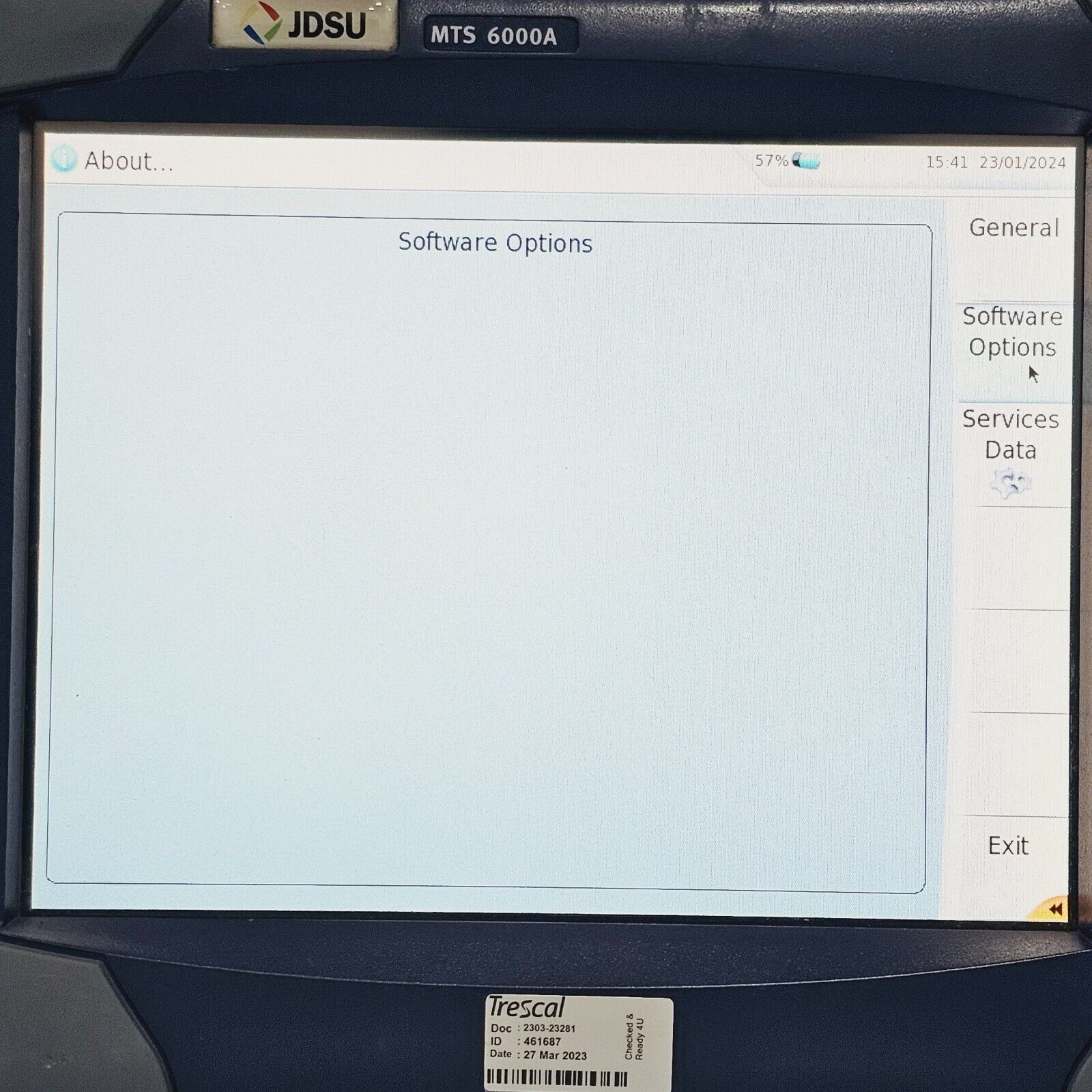 Viavi JDSU MTS 6000A w/ 8126 HD OTDR 1310/1550 nm SM 42/40 dB LR PC 380KM E8126