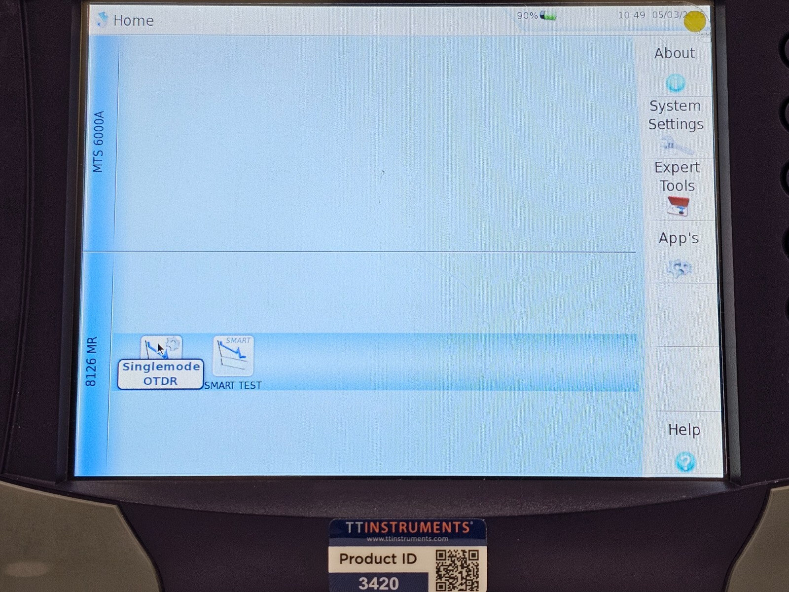 Viavi JDSU MTS 6000A w/ 8126 MR OTDR 1310/1550 nm SM 40/38 dB MR