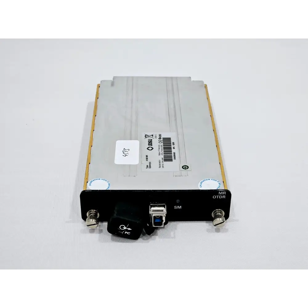 8126 MR OTDR module label showing 1310/1550 nm and 40/38 dB specifications