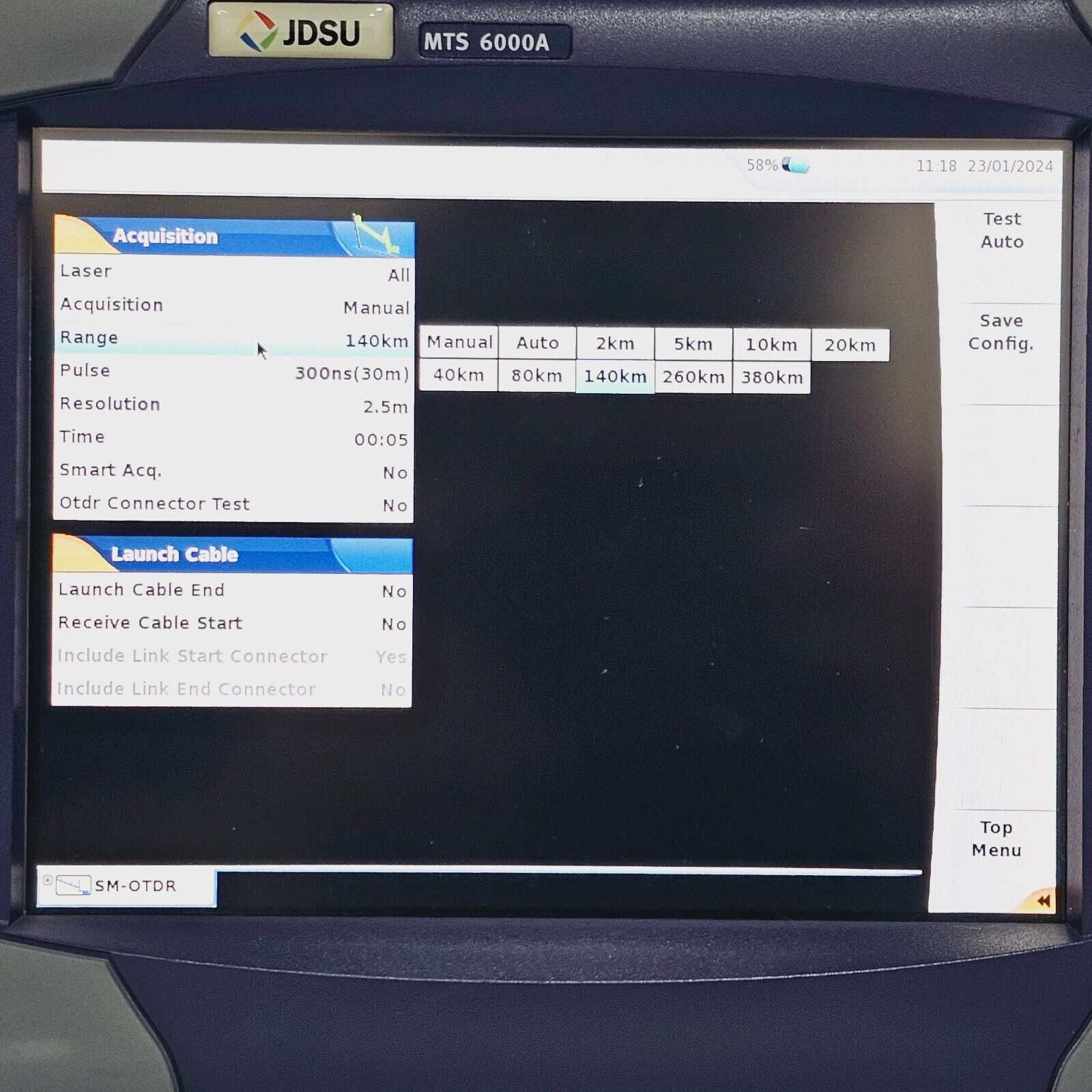Viavi JDSU MTS 6000A w/ 8138 VLR49 1310/1490/1550 nm SM OTDR VLR 45/42/43 dB APC