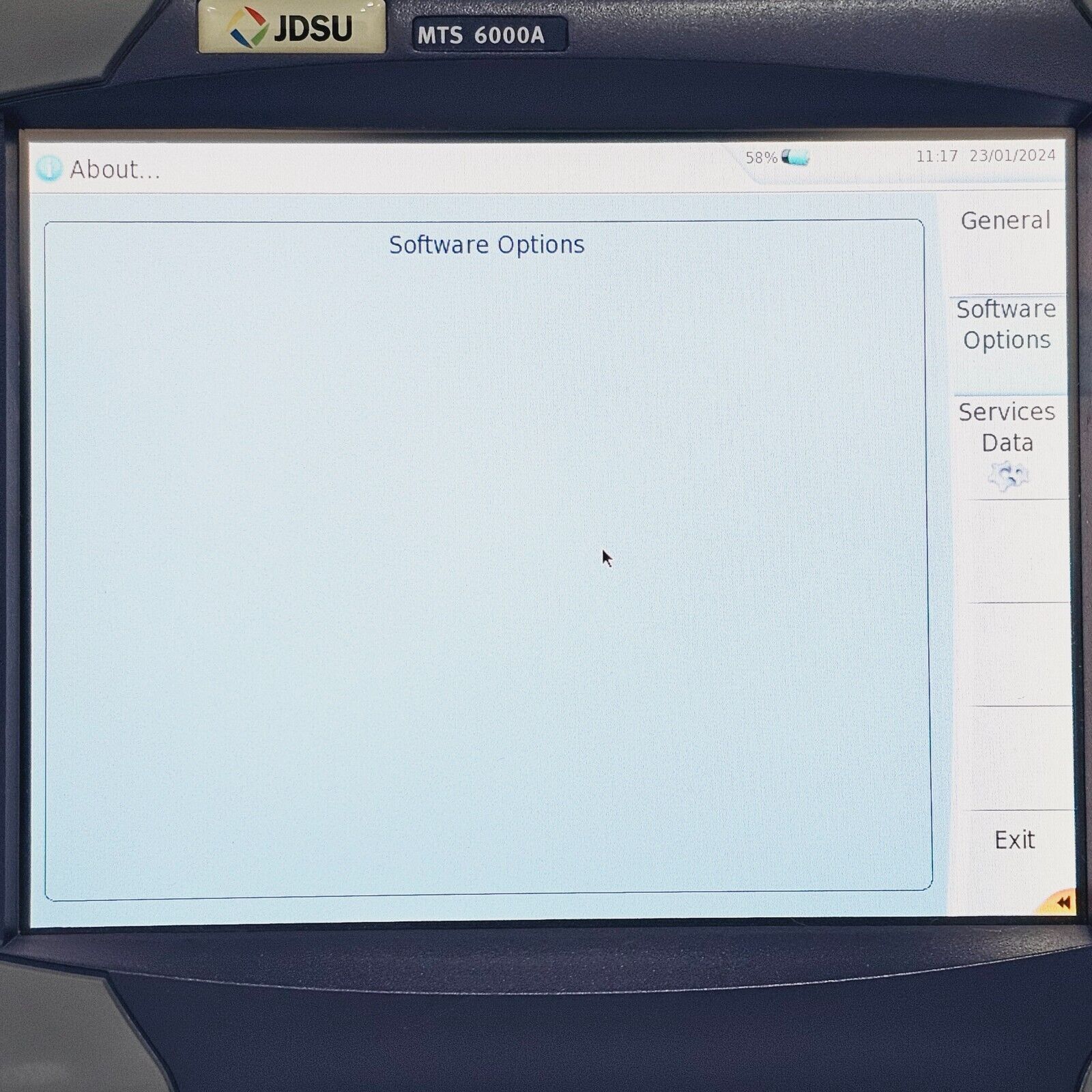 Viavi JDSU MTS 6000A w/ 8138 VLR49 1310/1490/1550 nm SM OTDR VLR 45/42/43 dB APC