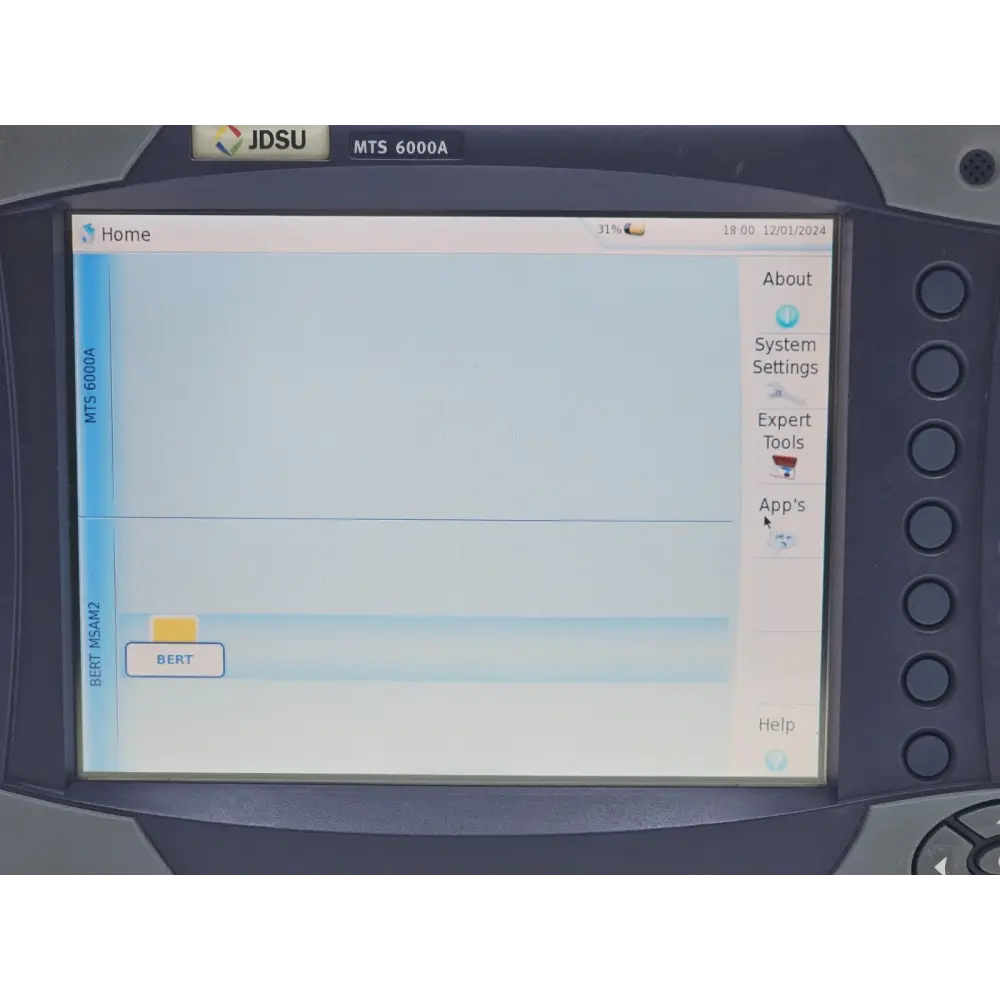 Viavi MTS 6000A screen showing RFC 2544 test configuration menu
