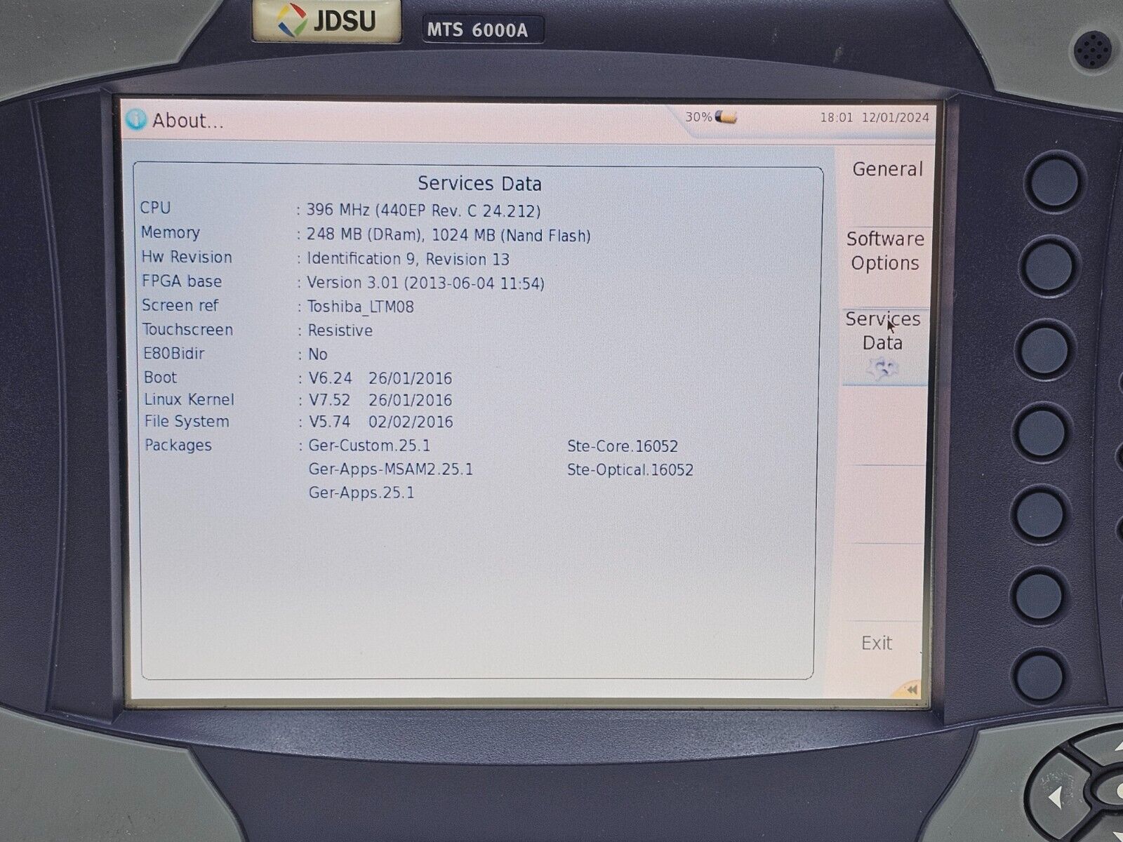 Viavi JDSU MTS 6000A with BERT MSAM-V2 10G LAN WAN RFC 2544 Y.1564 Layer 1 2 3