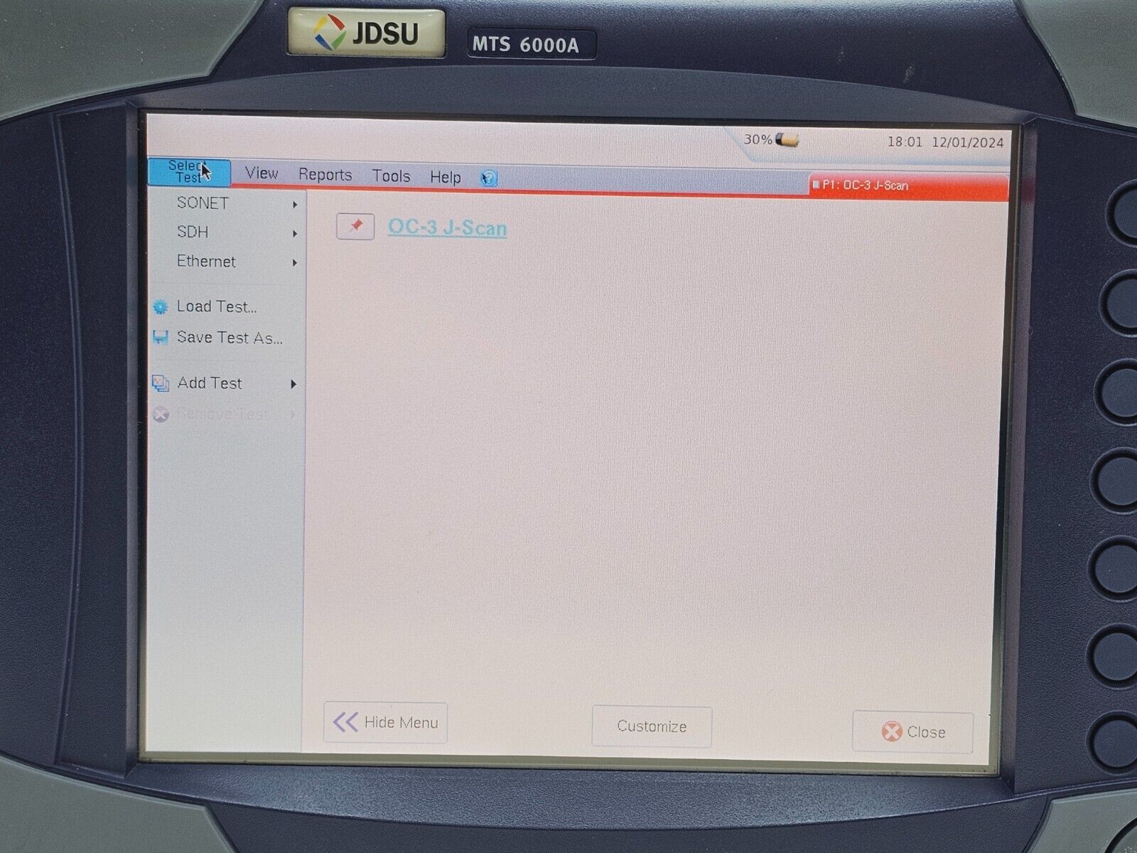 Viavi JDSU MTS 6000A with BERT MSAM-V2 10G LAN WAN RFC 2544 Y.1564 Layer 1 2 3