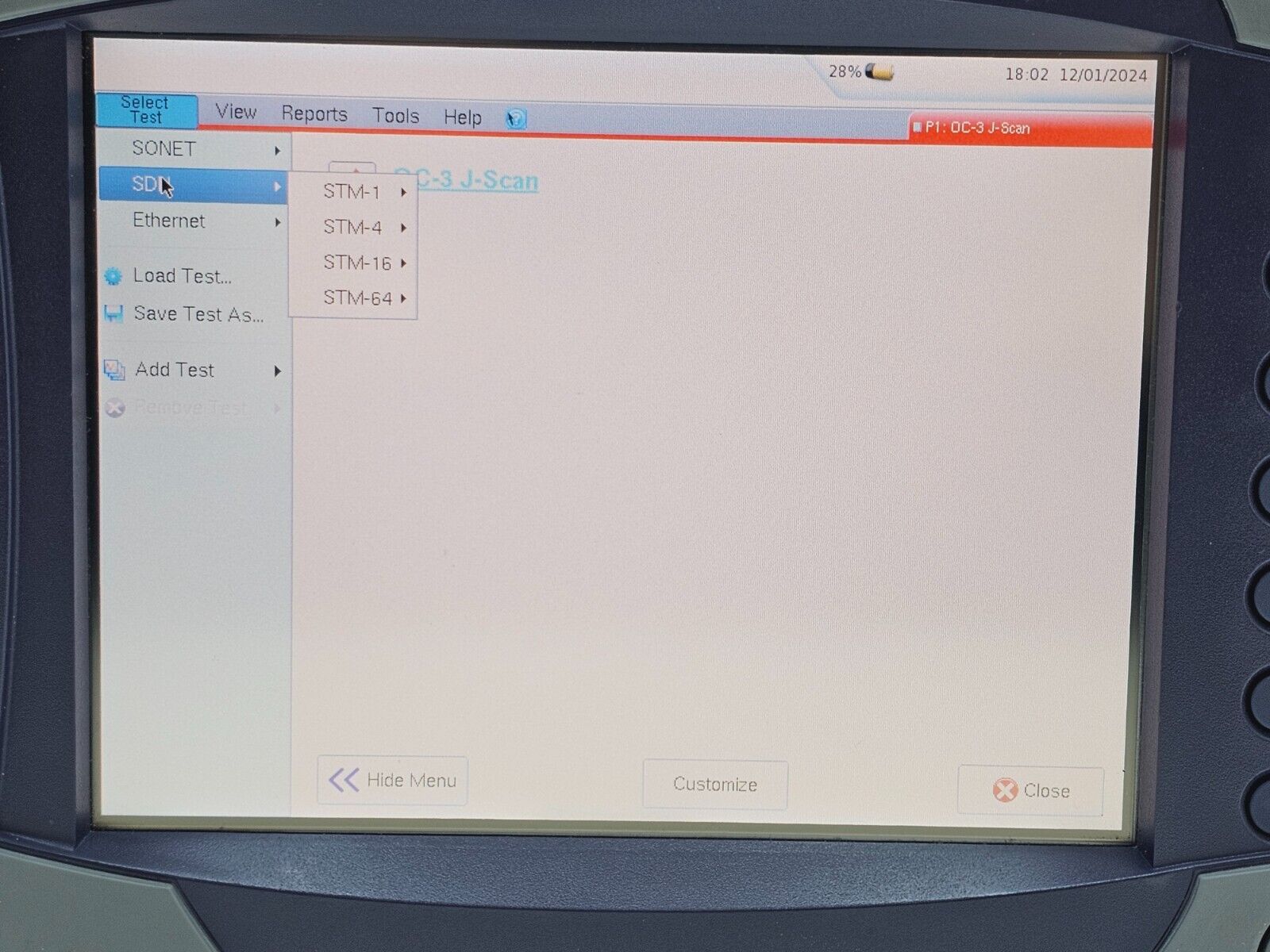 Viavi JDSU MTS 6000A with BERT MSAM-V2 10G LAN WAN RFC 2544 Y.1564 Layer 1 2 3