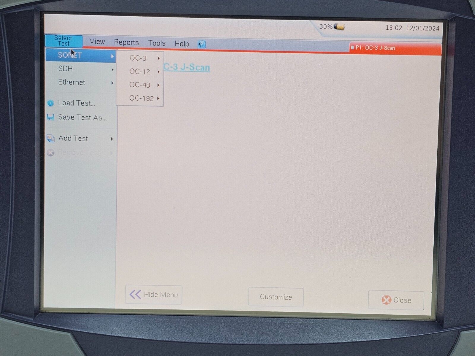 Viavi JDSU MTS 6000A with BERT MSAM-V2 10G LAN WAN RFC 2544 Y.1564 Layer 1 2 3