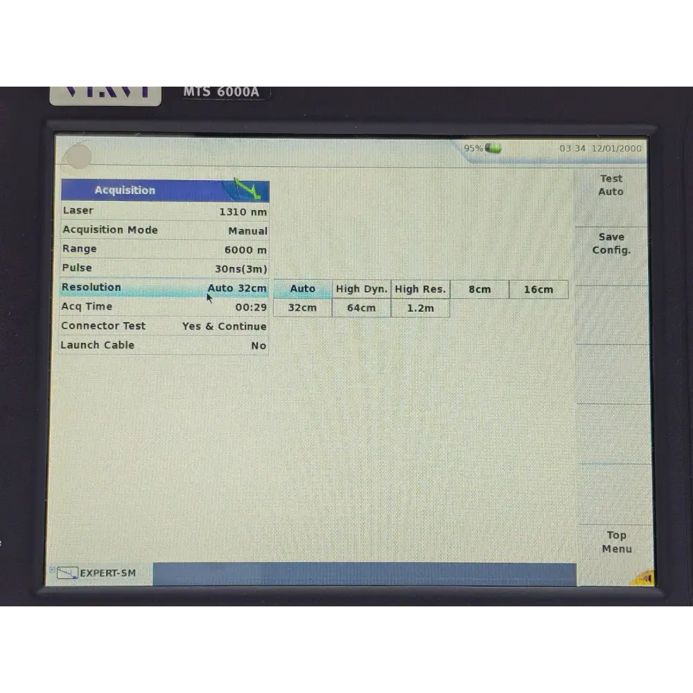 Viavi MTS 6000A V2 OTDR unit with AC power adapter connected