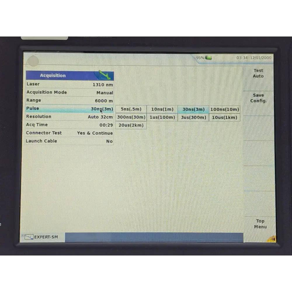 Viavi MTS 6000A V2 software options screen showing licensed modules