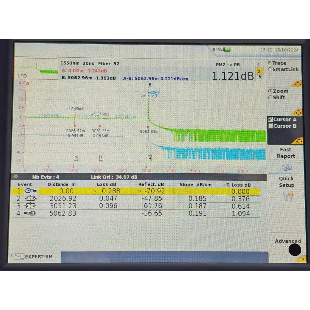 Viavi MTS 6000A V2 with 8126B SM OTDR module, full system overview