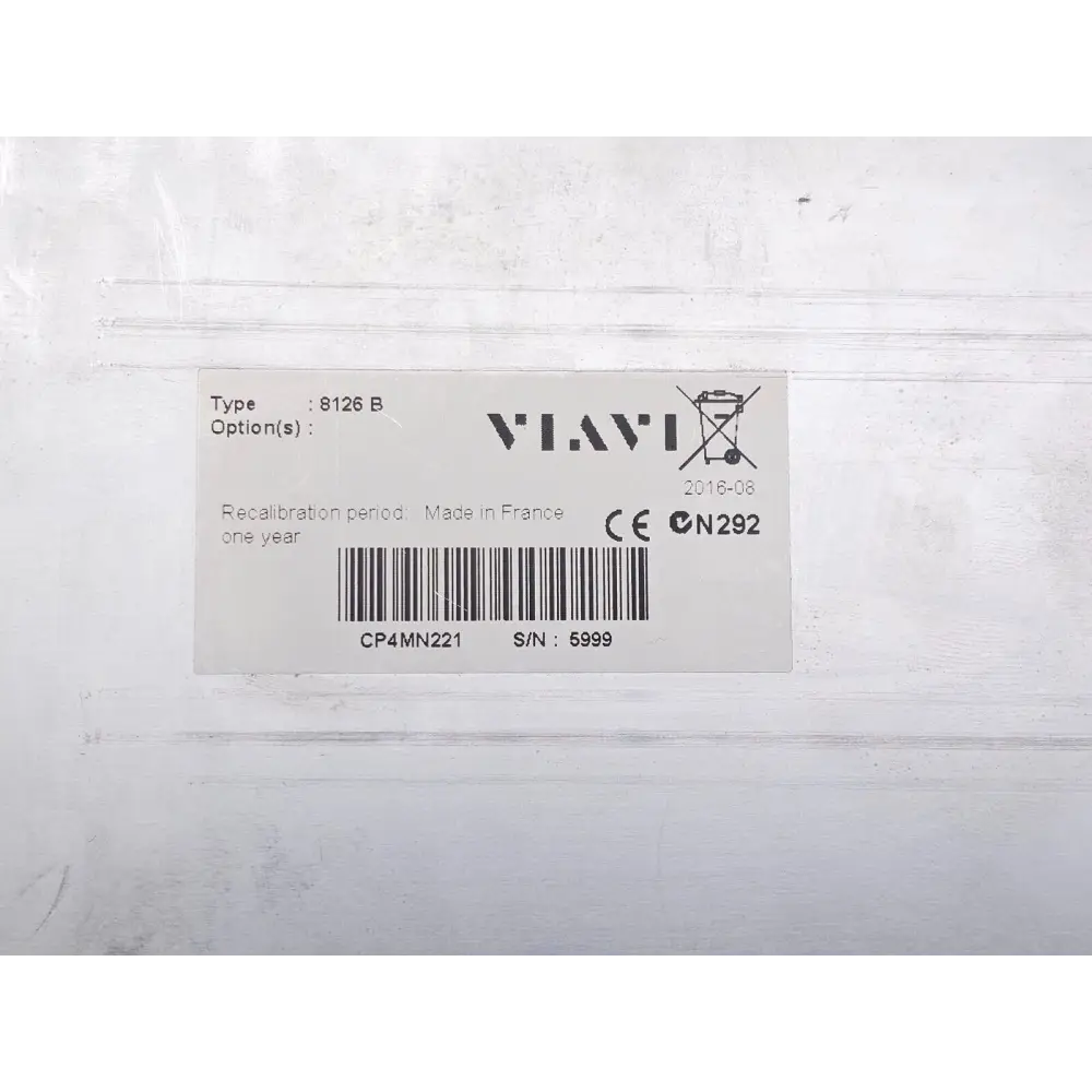 Viavi 8126B module label showing 1310/1550 nm and serial number