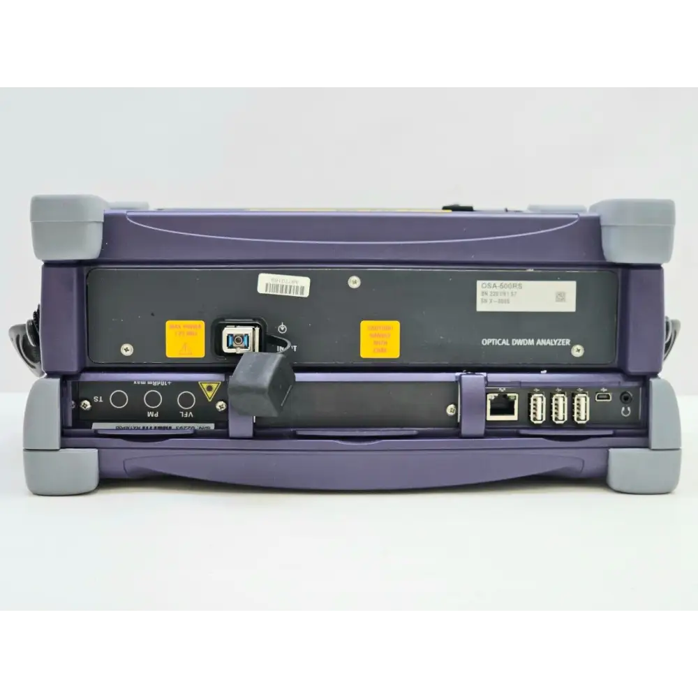 MTS 8000e V2 display screen showing optical spectrum analyser measurement interface