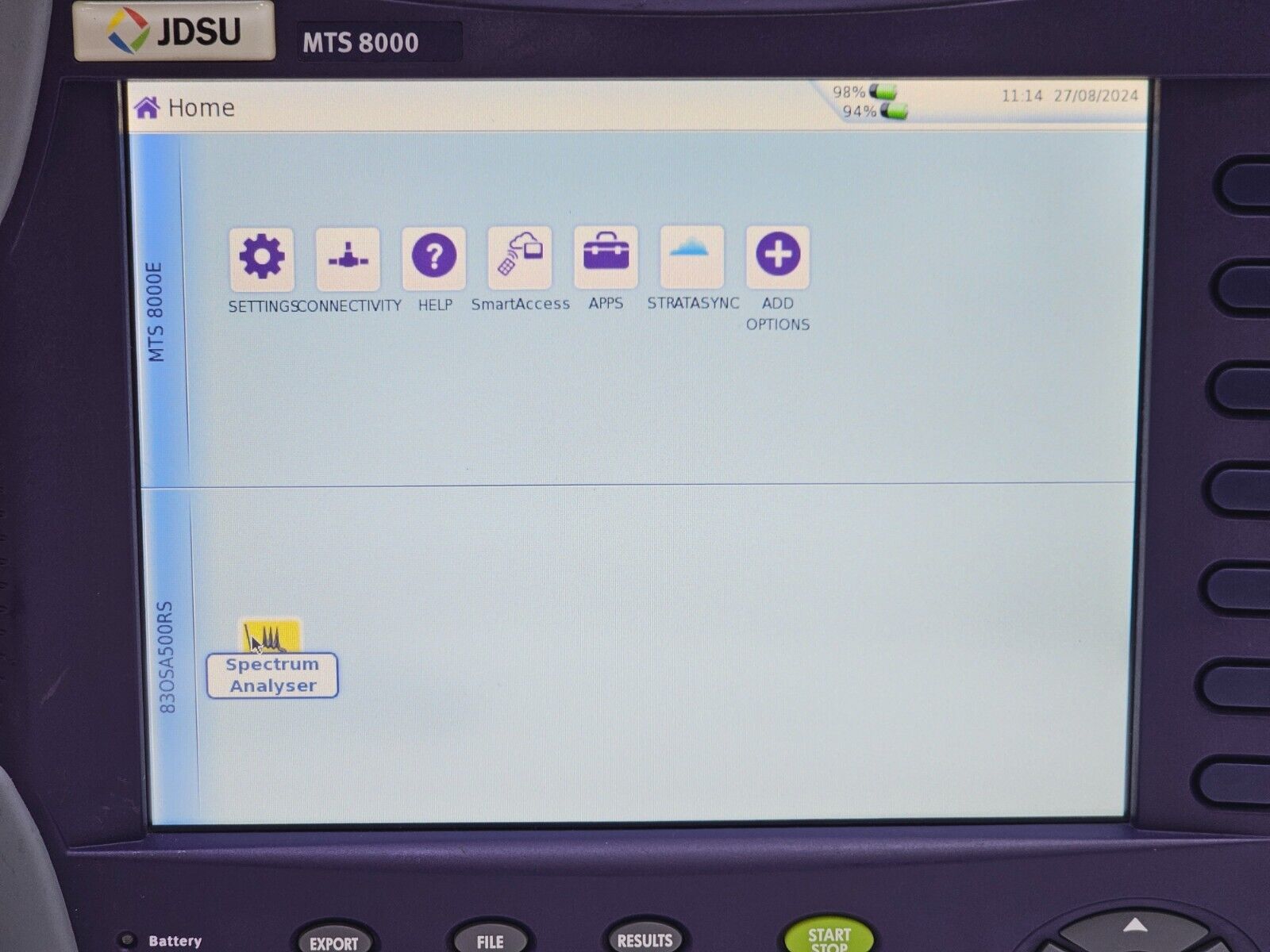 Viavi JDSU MTS 8000e V2 with OSA-500RS 2281/91.57 Optical DWDM Analyzer OSA PC