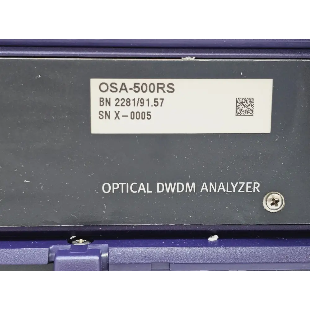 Viavi MTS 8000e touchscreen GUI displaying DWDM channel analysis results