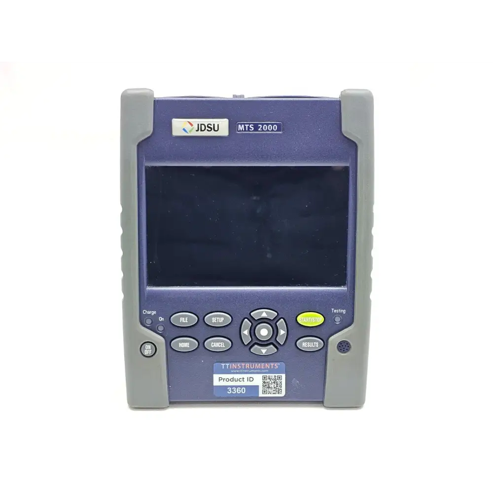 MTS T-BERD 2000 handheld mainframe showing touchscreen display