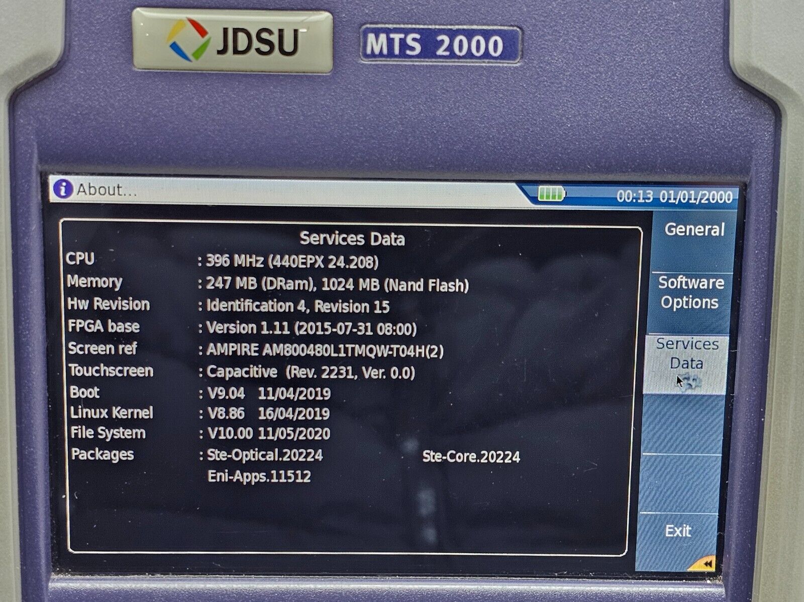 Viavi JDSU MTS T-BERD 2000 Test Platform Modular Mainframe