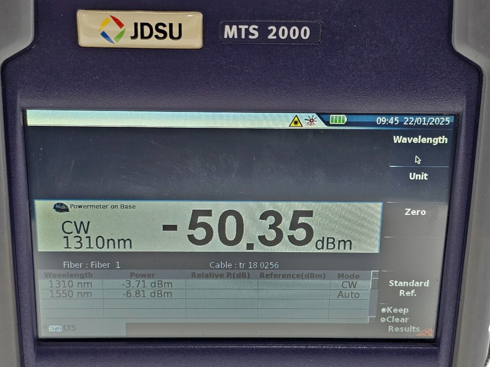 Viavi JDSU MTS T-BERD 2000 Test Platform Modular Mainframe Power Meter + VFL