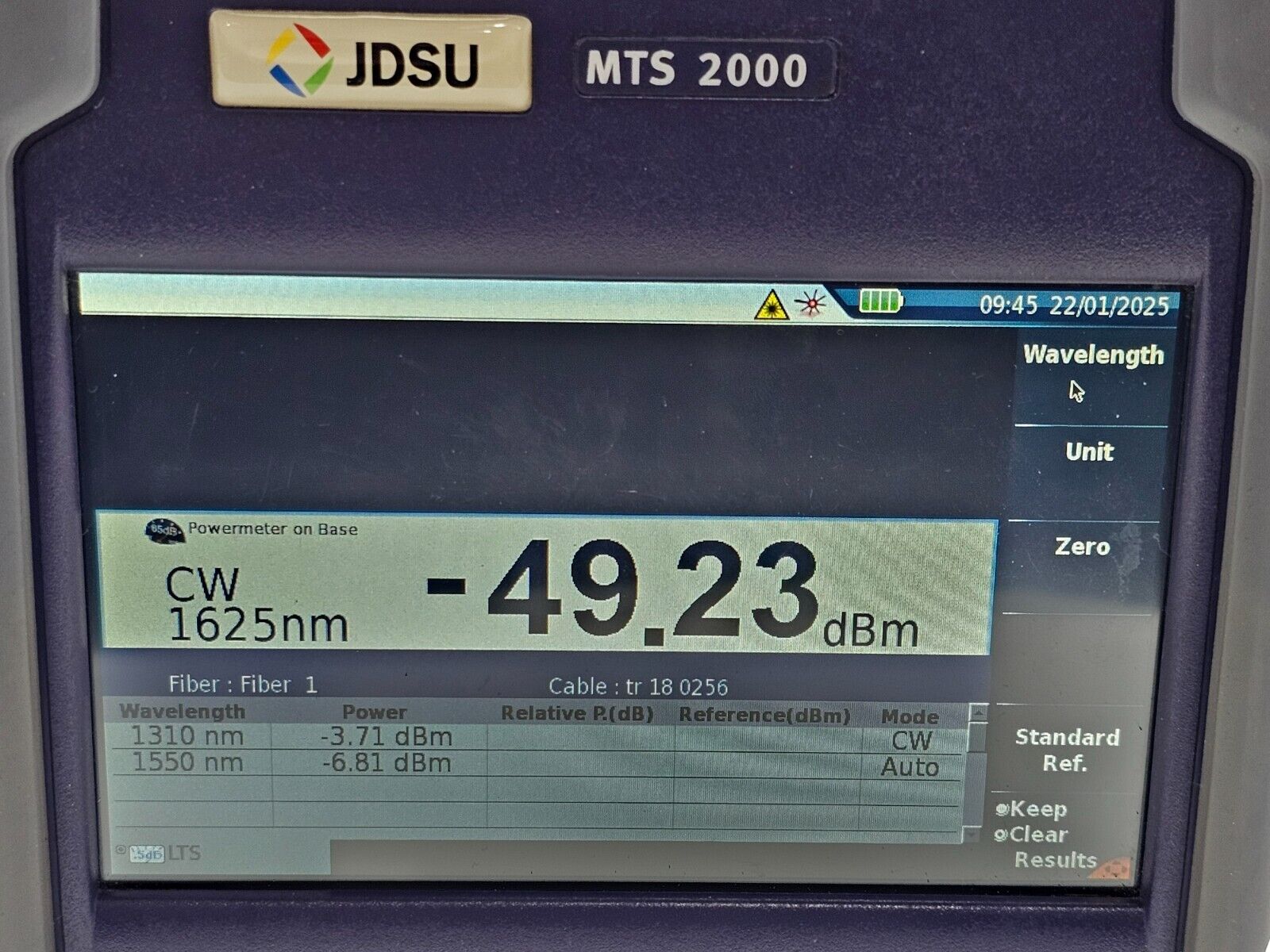 Viavi JDSU MTS T-BERD 2000 Test Platform Modular Mainframe Power Meter + VFL