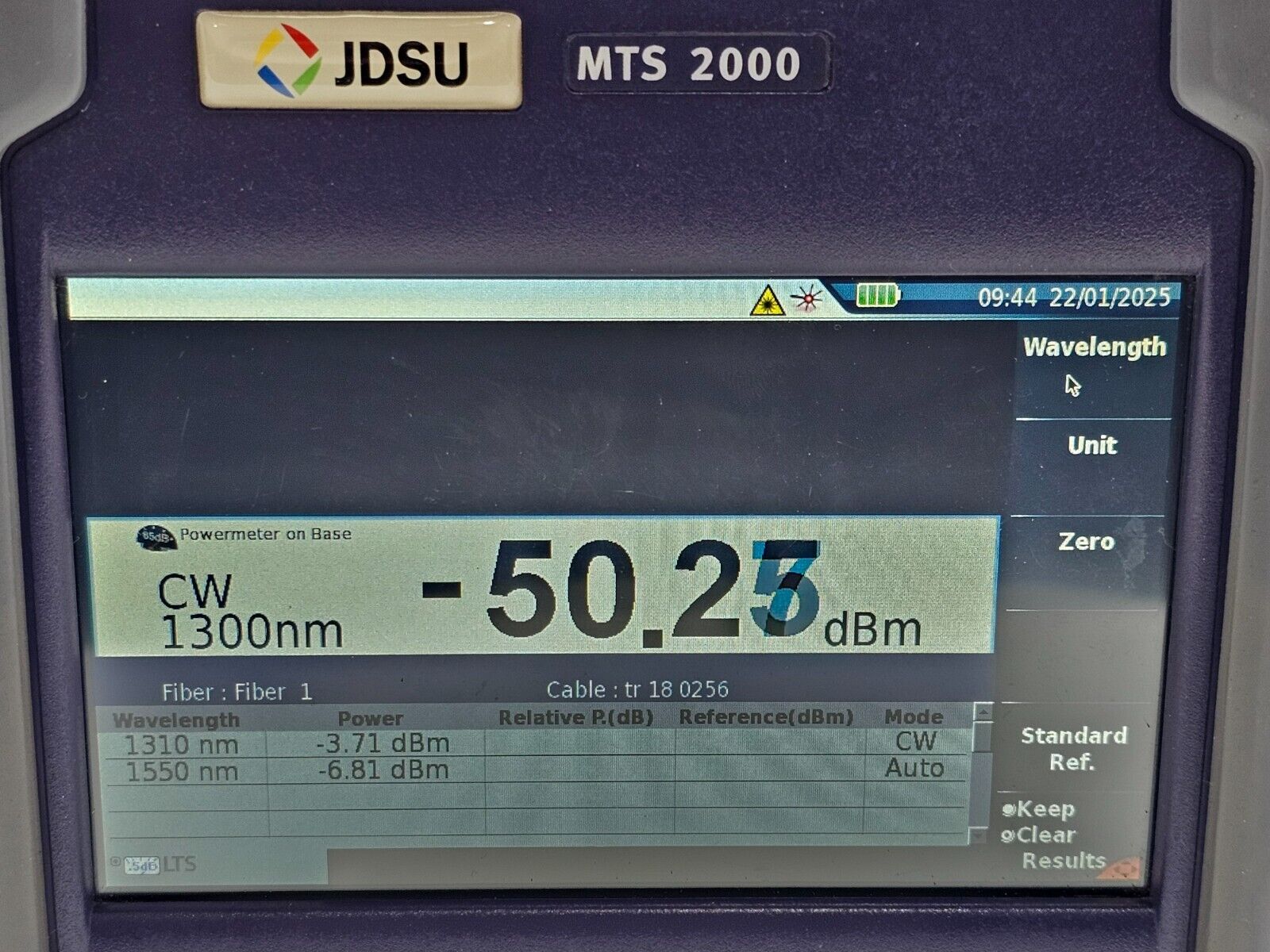 Viavi JDSU MTS T-BERD 2000 Test Platform Modular Mainframe Power Meter + VFL