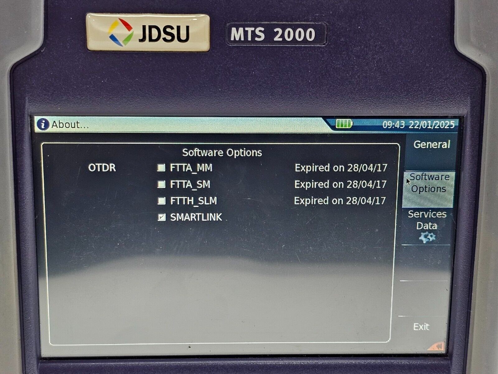 Viavi JDSU MTS T-BERD 2000 Test Platform Modular Mainframe Power Meter + VFL