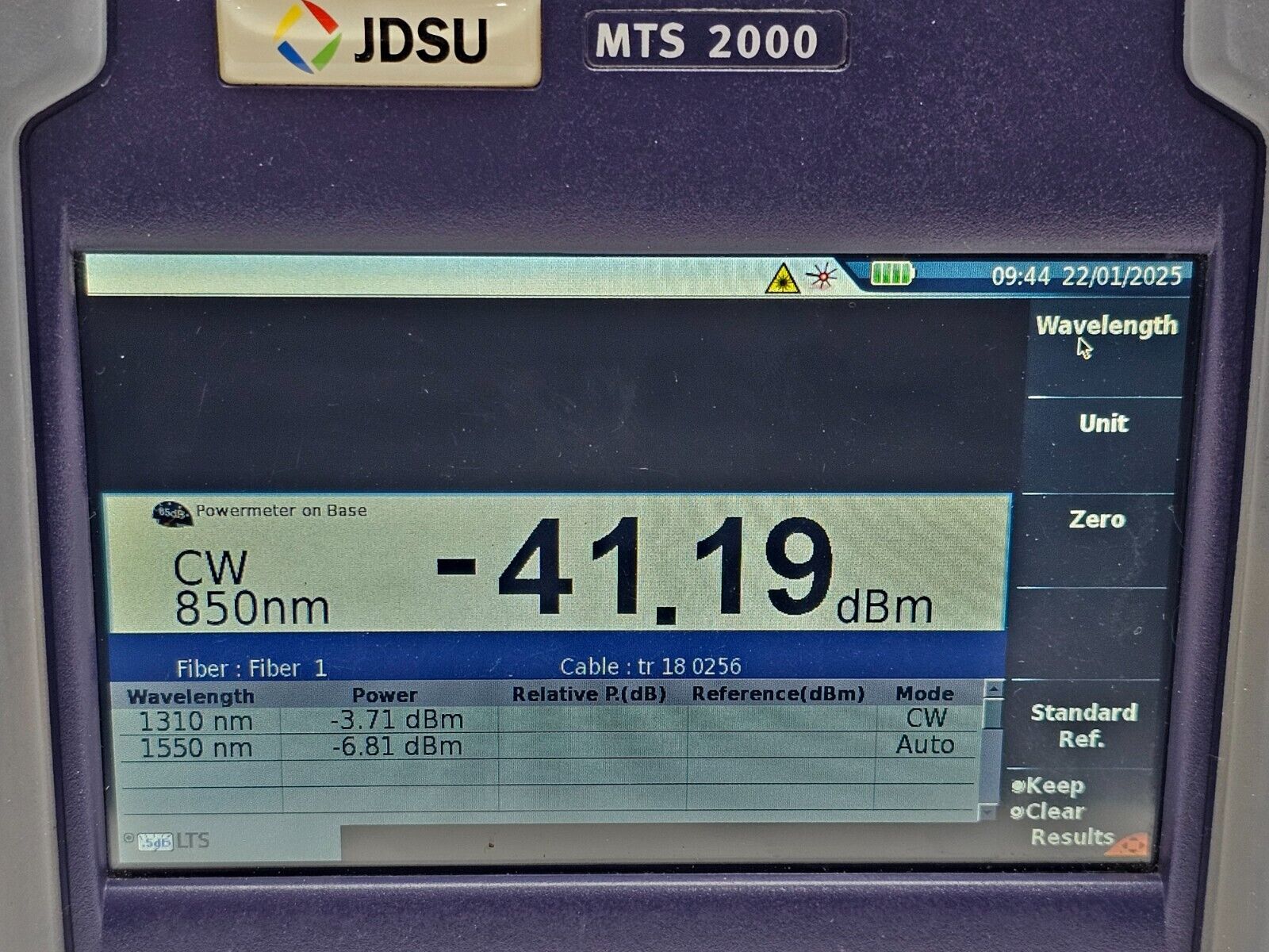 Viavi JDSU MTS T-BERD 2000 Test Platform Modular Mainframe Power Meter + VFL
