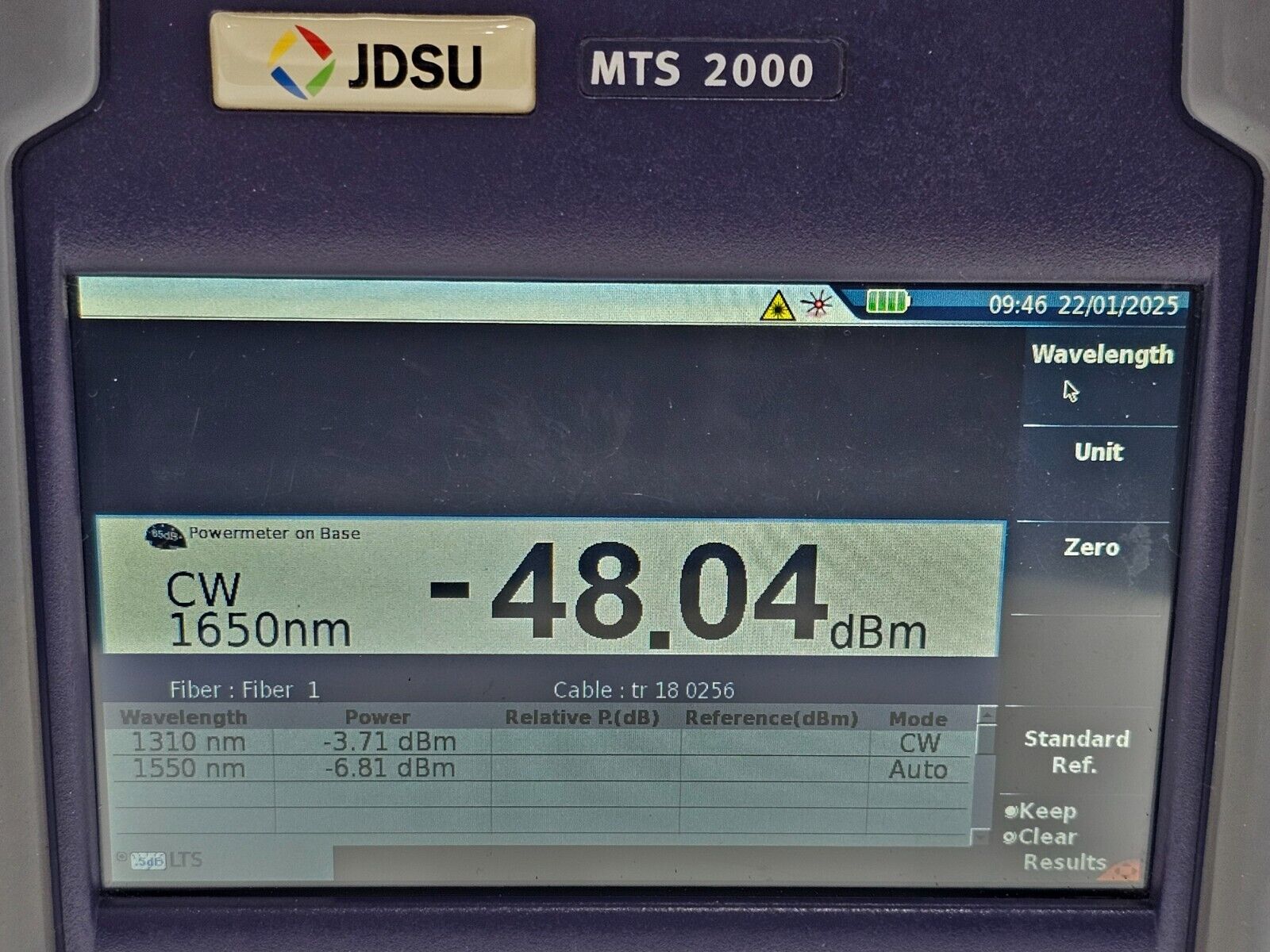 Viavi JDSU MTS T-BERD 2000 Test Platform Modular Mainframe Power Meter + VFL