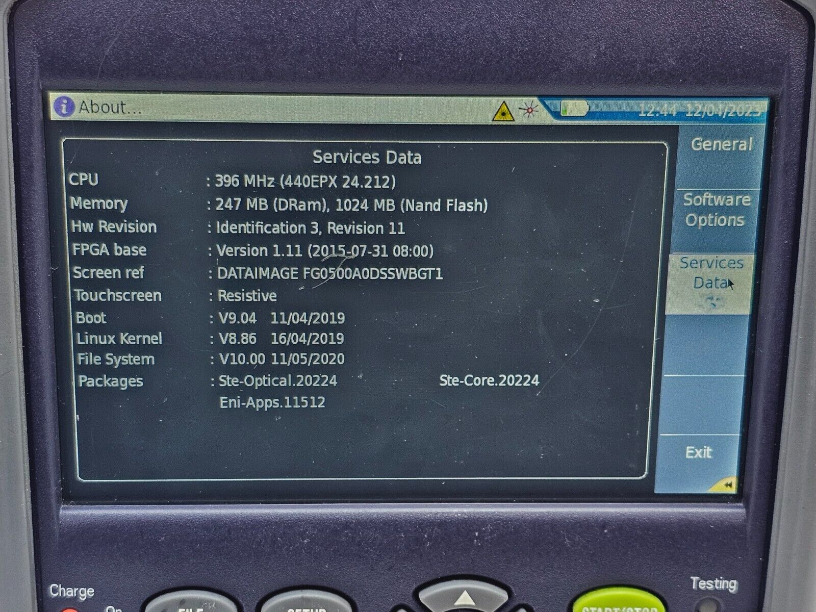 Viavi JDSU MTS T-BERD 2000 with PM / VFL & 4126 MA2 SM OTDR Module 1310/1550 nm