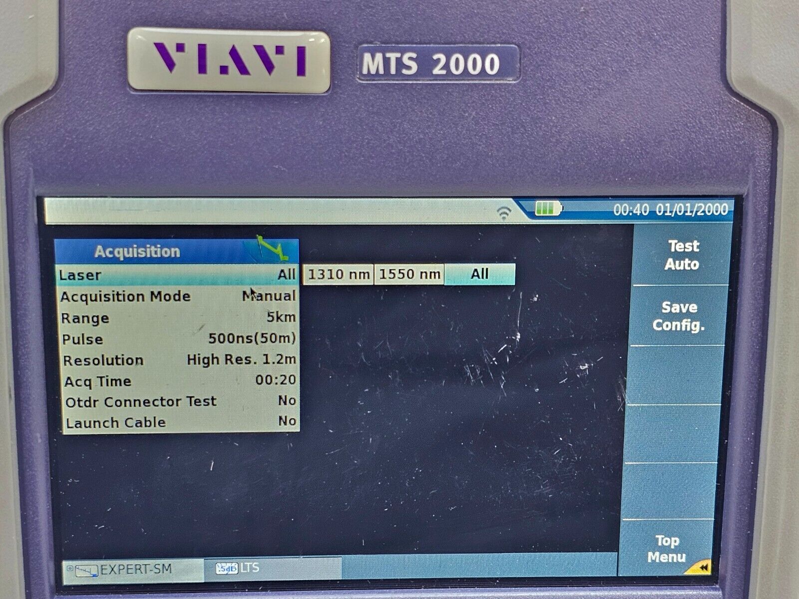 Viavi JDSU MTS/T-BERD 2000 with PM / VFL & 4126 MA2 SM OTDR Module 1310/1550 nm