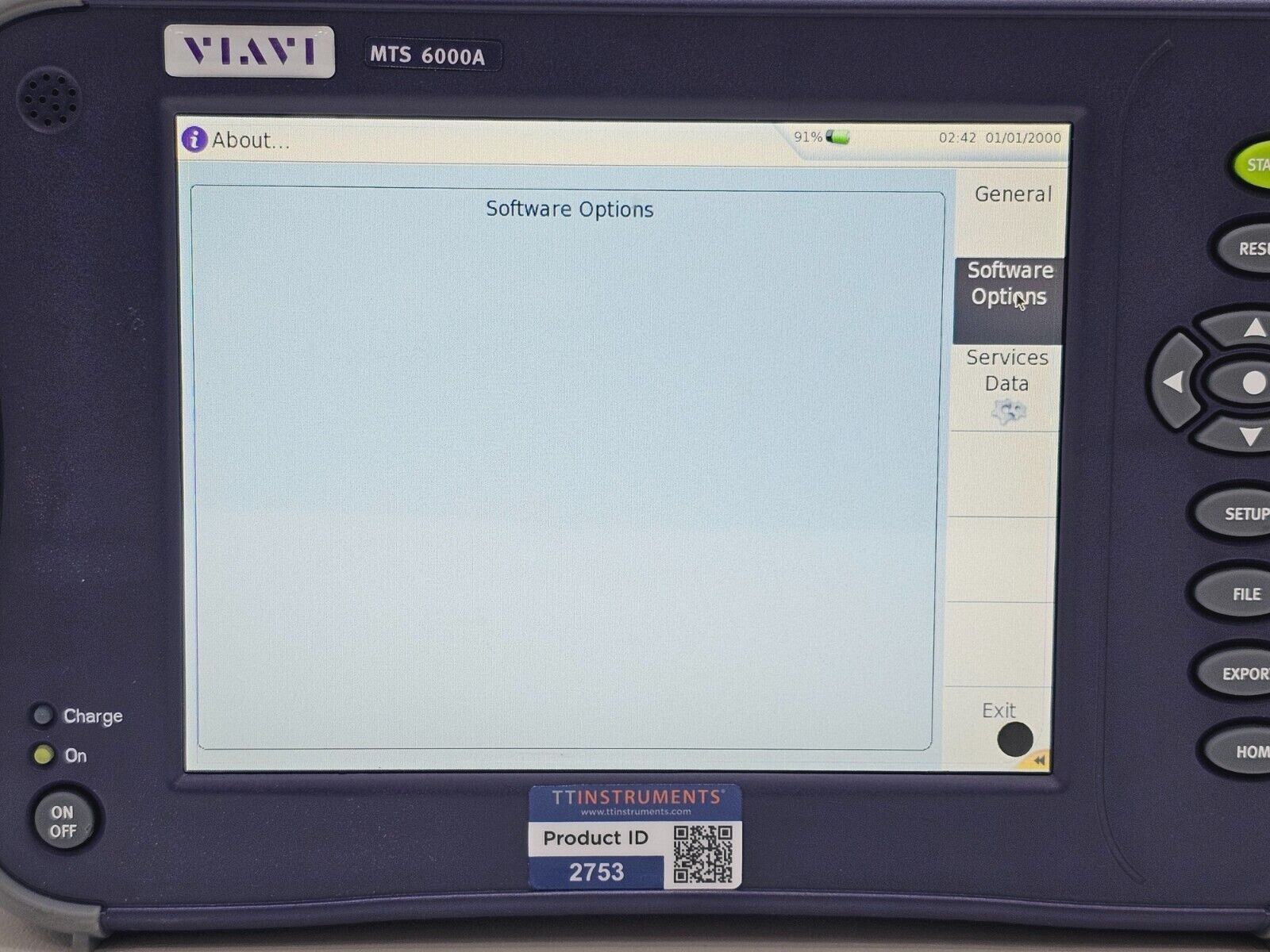 Viavi JDSU T-BERD 6000A V2 platform cosmetic condition detail view