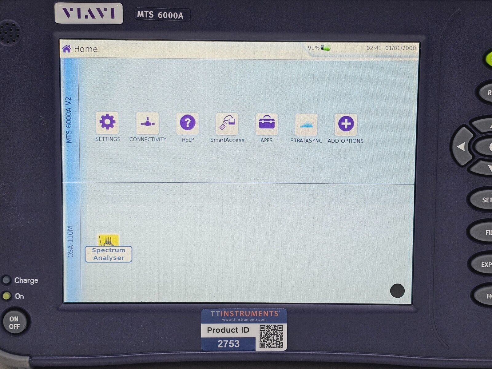 Viavi T-BERD 6000A V2 module slot detail showing 6300 series carrier bay
