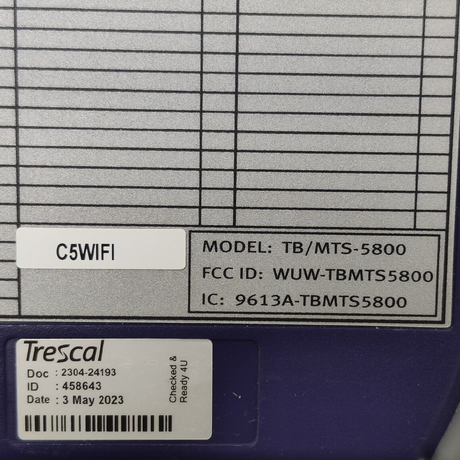 Viavi JDSU MTS/TB-5800 w/ 5801 10/100/1000M Electrical & 1GigE Optical Ethernet