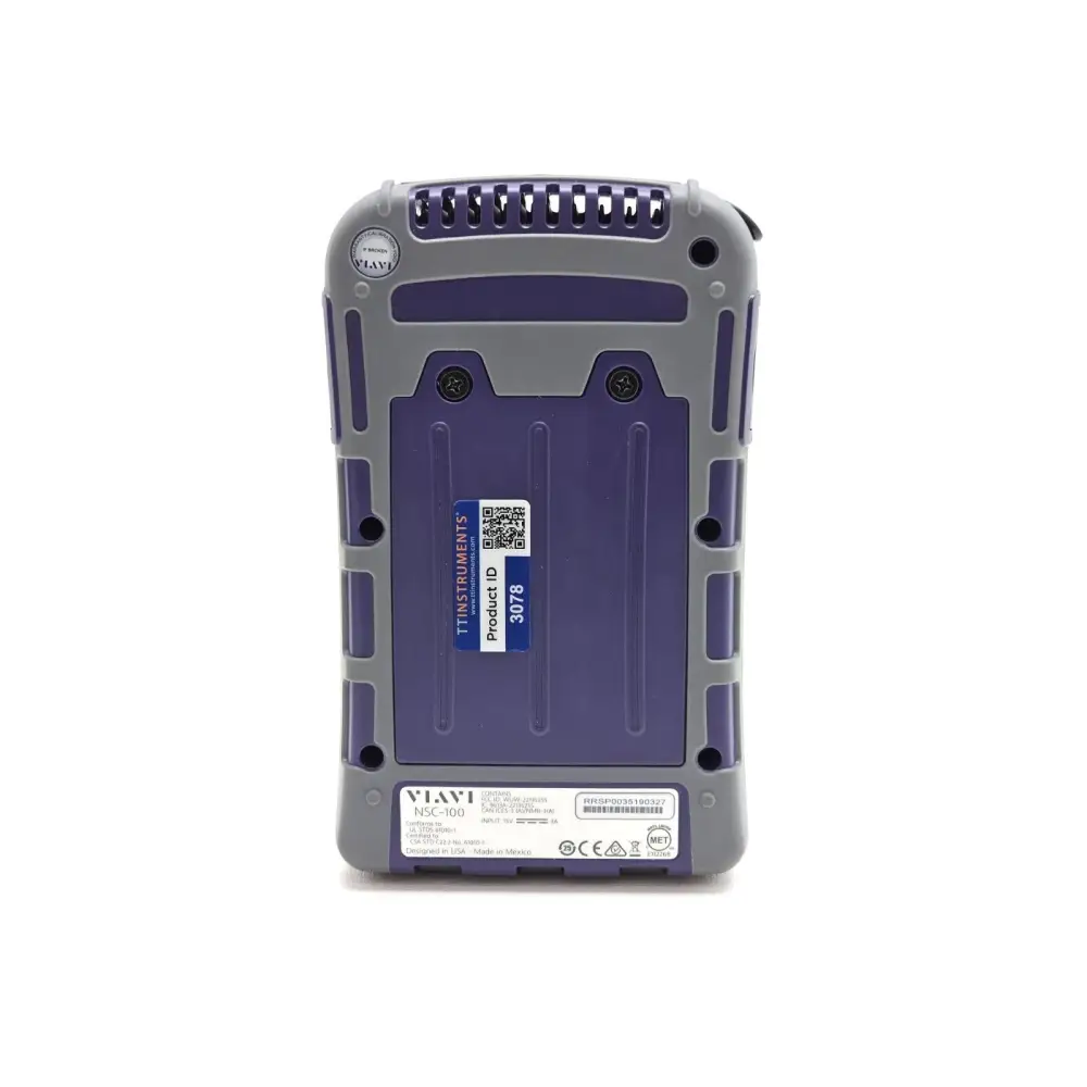 Viavi NSC-100 top view showing status indicators and connectivity ports