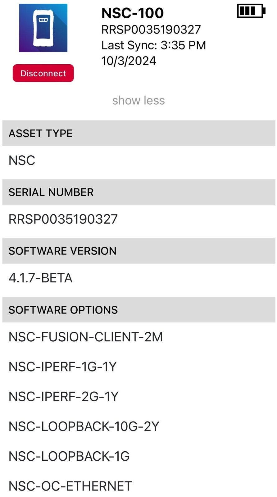 Viavi JDSU NSC-100 Network & Service Companion + Opt. Ethernet GPON WIFI