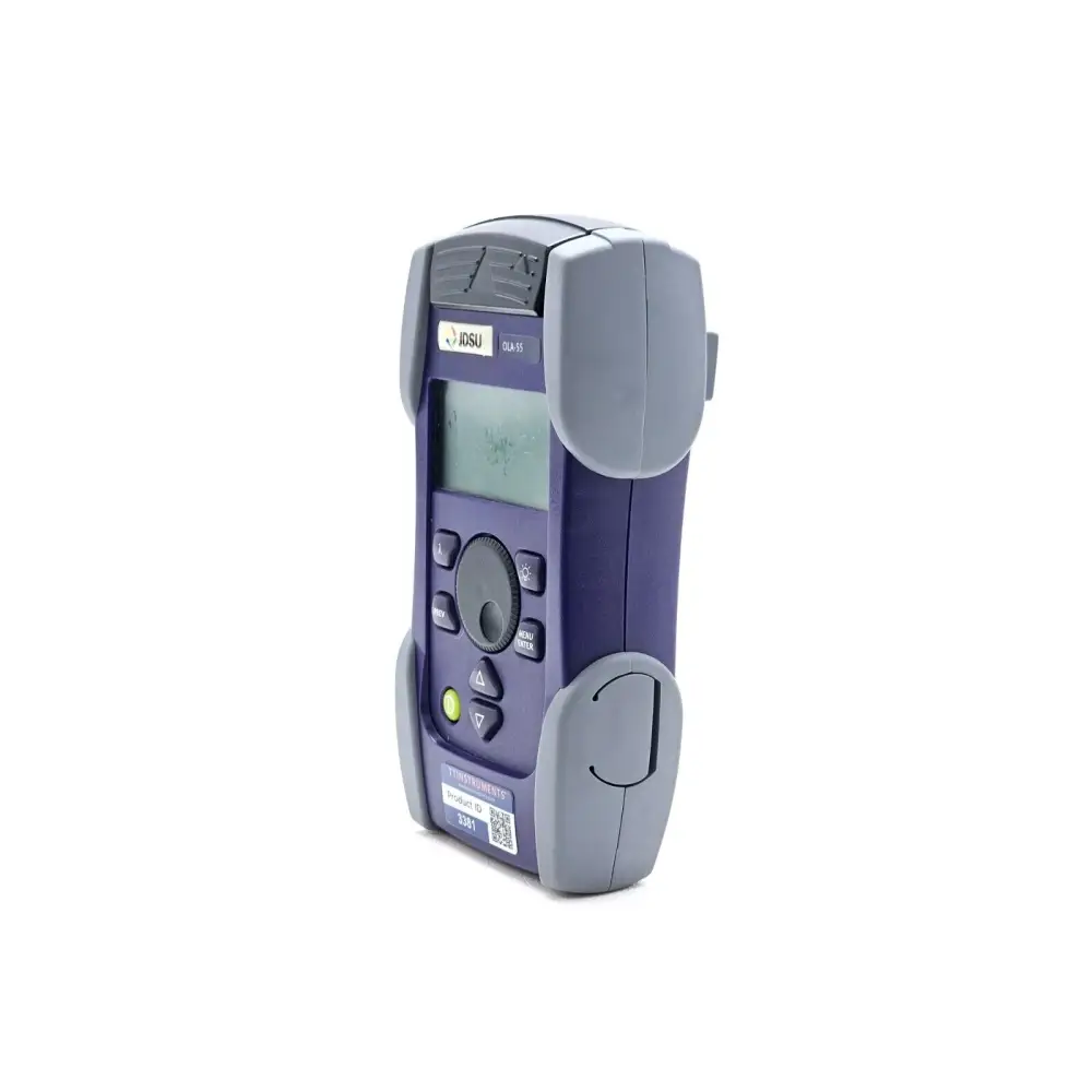 Viavi JDSU OLA-55 optical attenuator display showing attenuation readout