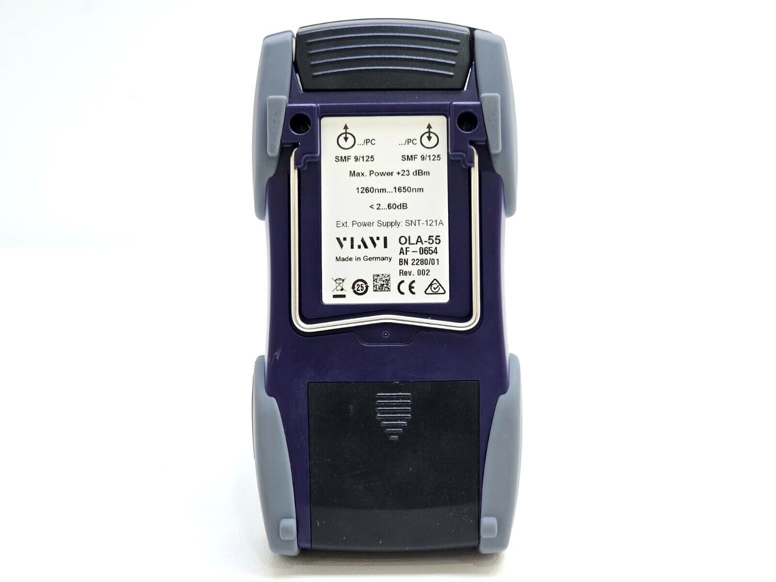 Viavi JDSU OLA-55 attenuator side profile showing robust field-ready enclosure