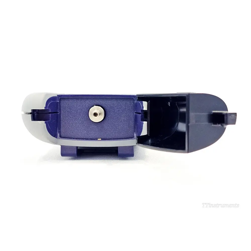 Viavi OLP-35 handheld power meter top view showing 2.5mm optical connector port