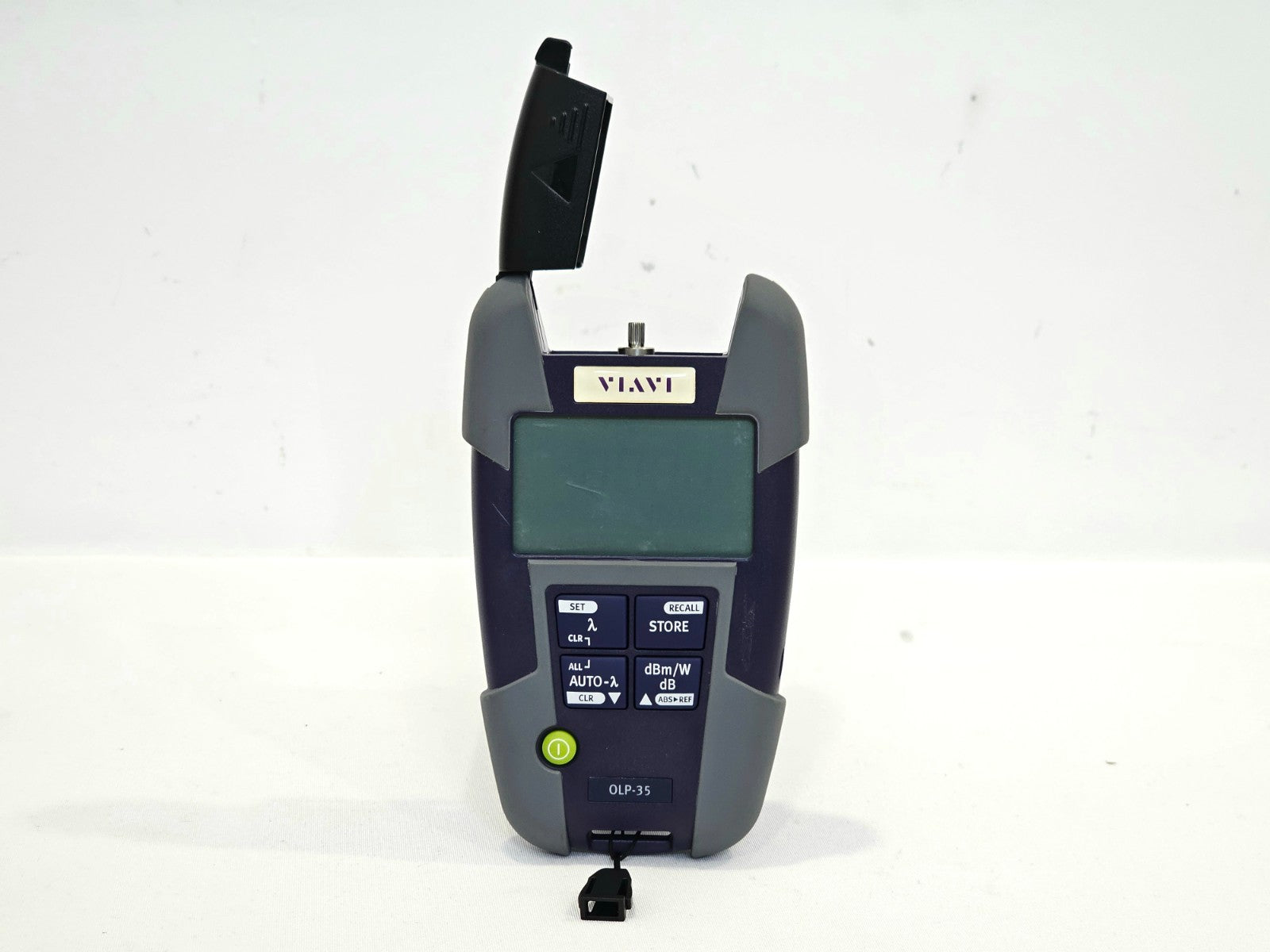 OLP-35 optical power meter 2.5 mm connector port close-up
