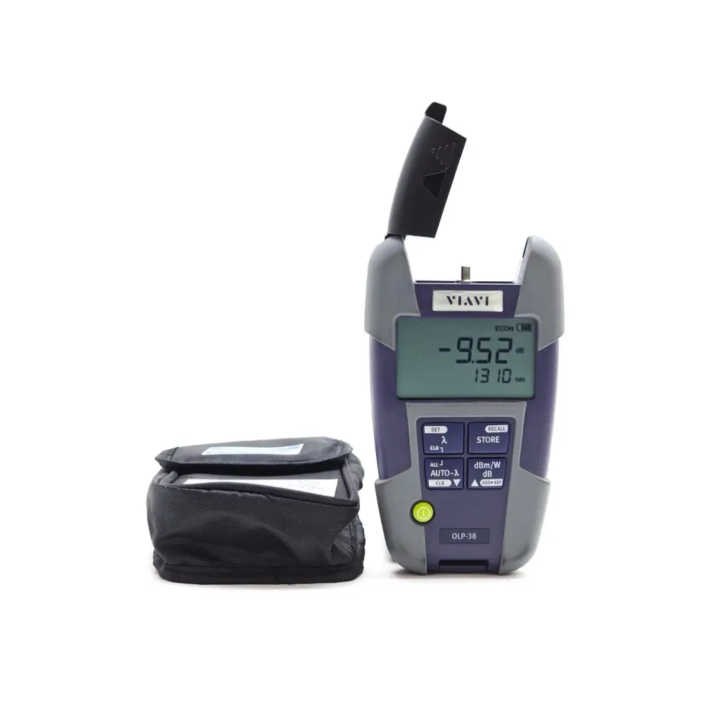 Viavi JDSU OLP-38 filtered InGaAs optical power meter front view showing display and controls