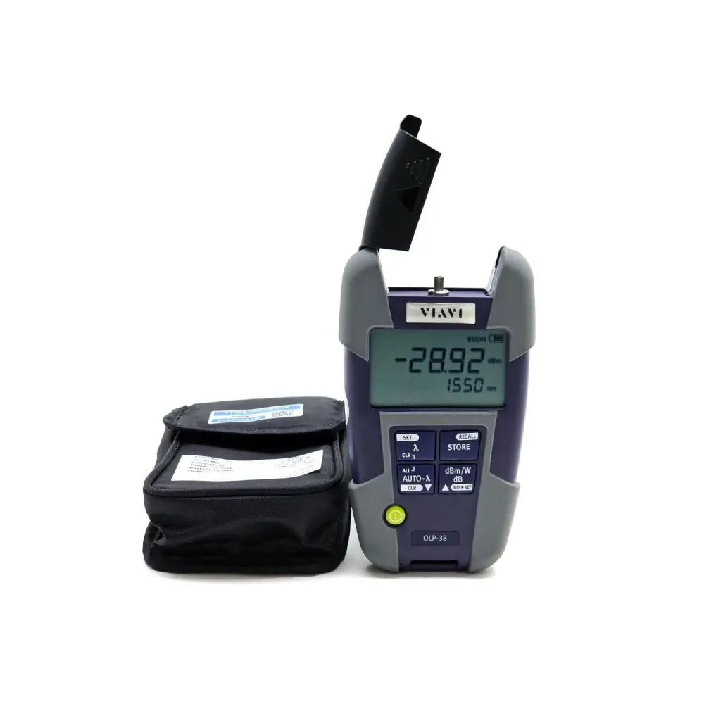Viavi JDSU OLP-38 filtered InGaAs optical power meter front view showing display and keypad