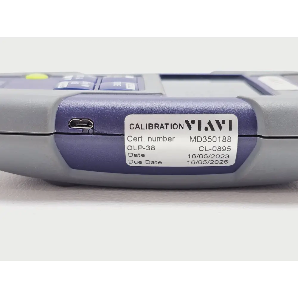 Viavi OLP-38 optical power meter with 2.5mm adapter attached