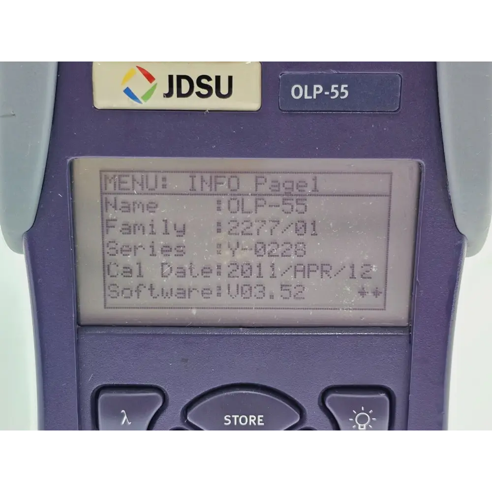 Viavi JDSU OLP-55 Optical Power Meter 2277/01 780nm to 1650nm PC/APC SM/MM