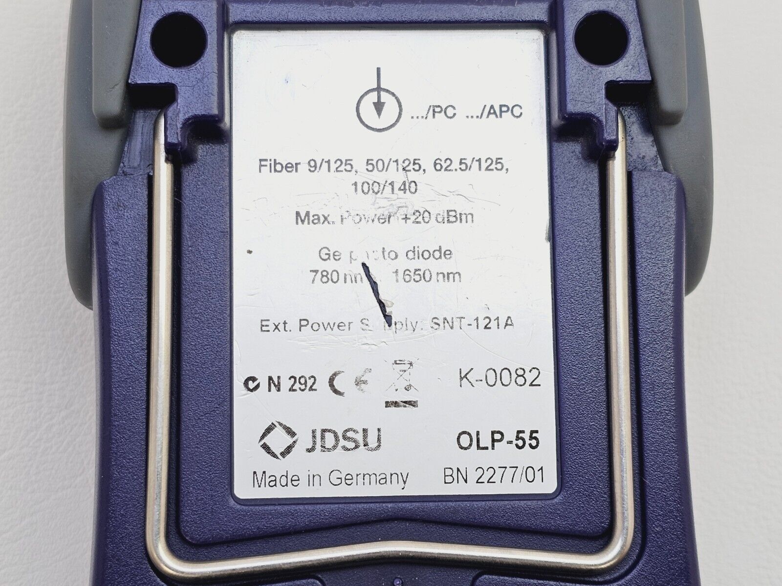 Viavi JDSU OLP-55 Optical Power Meter 2277/01 780nm to 1650nm PC/APC SM MM