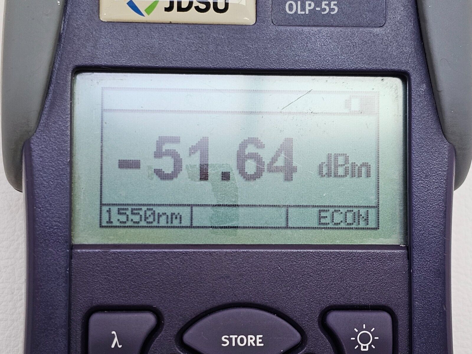 Viavi JDSU OLP-55 Optical Power Meter 2277/01 780nm to 1650nm PC/APC SM MM