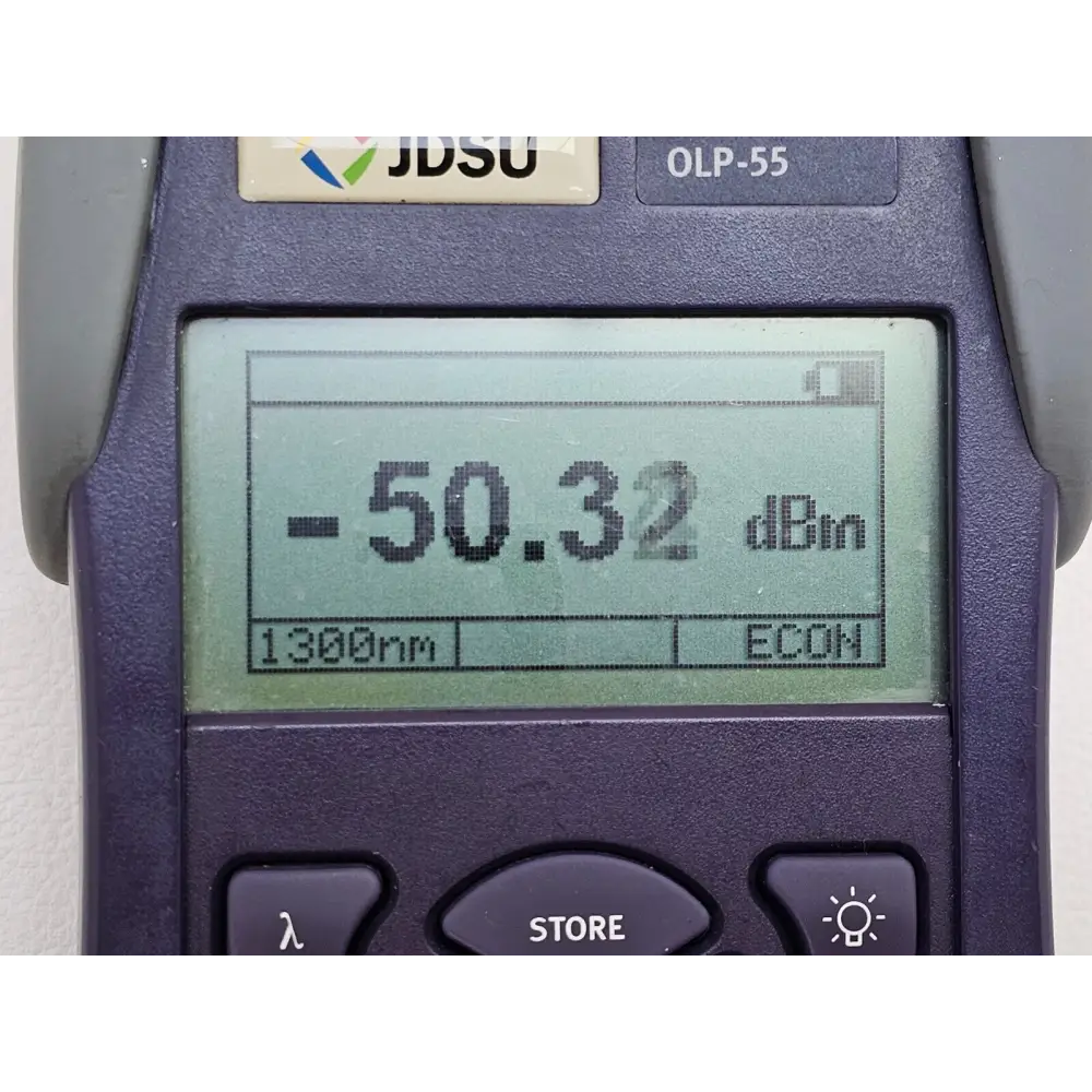 Viavi JDSU OLP-55 multimode and singlemode fibre compatibility detail