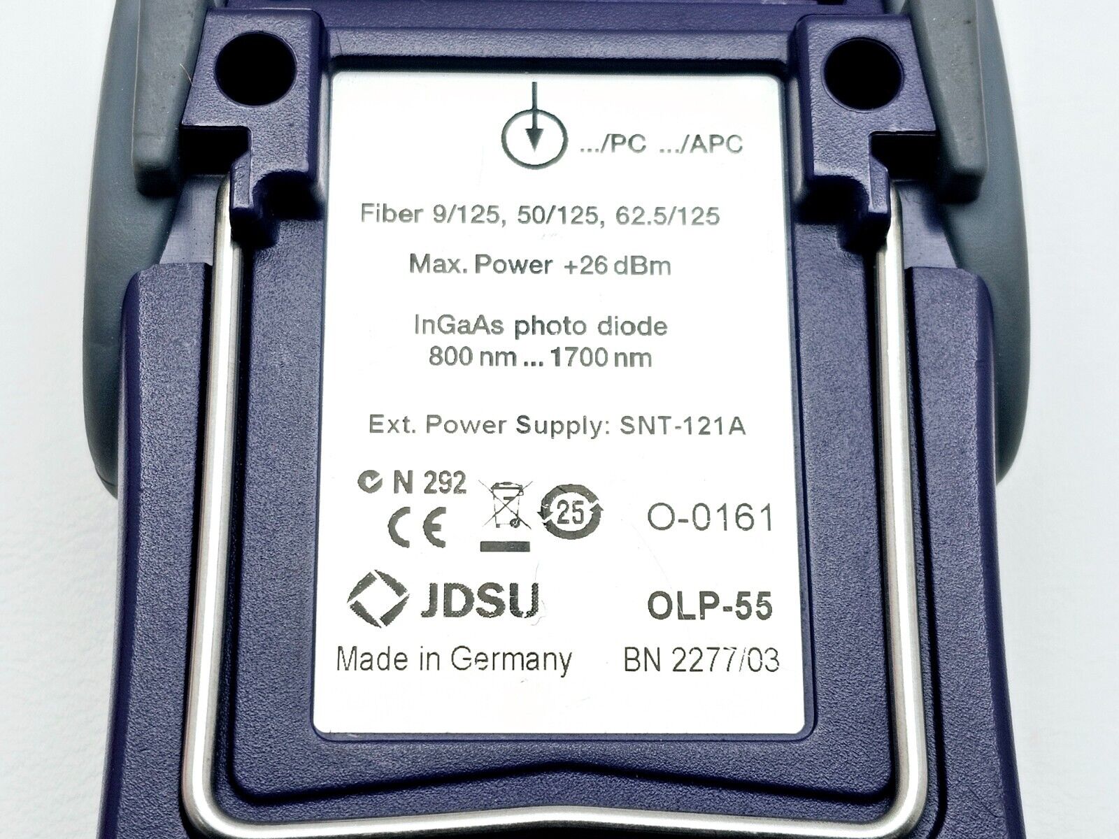 Viavi JDSU OLP-55 Optical Power Meter 2277/03 800nm to 1700nm High Power 26dBm