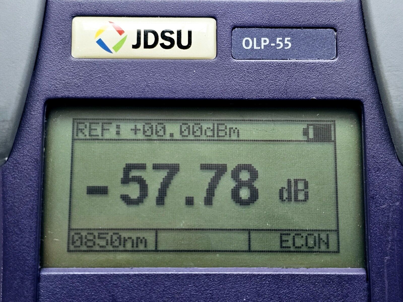 Viavi JDSU OLP-55 Optical Power Meter 2277/03 800nm to 1700nm High Power 26dBm