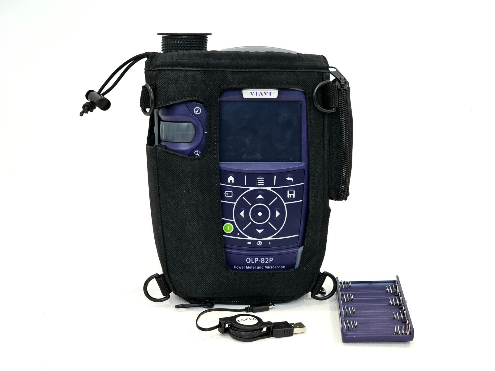 Viavi JDSU OLP-82P Power Meter + OLS-36 Light Source + P5000i Fiberscope & Tips