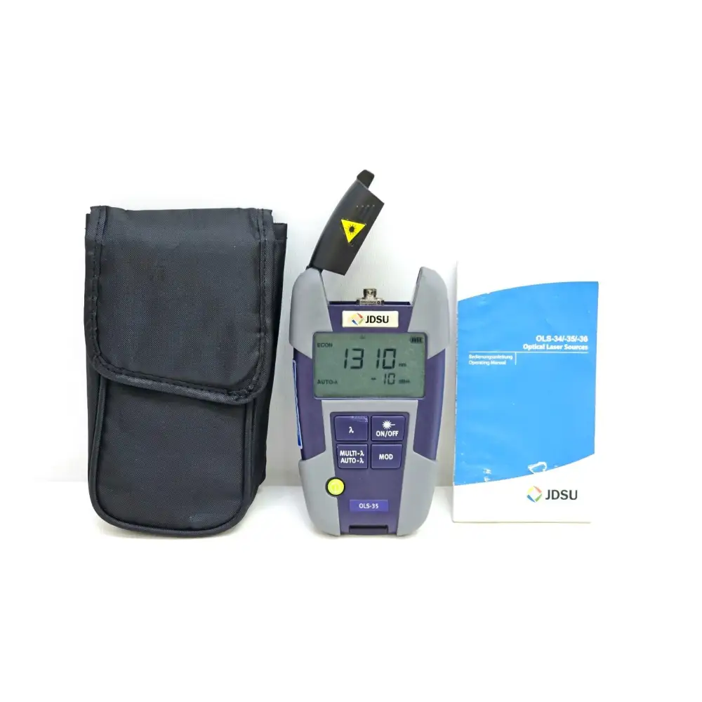 Viavi JDSU OLS-35 optical laser source front view showing display and keypad