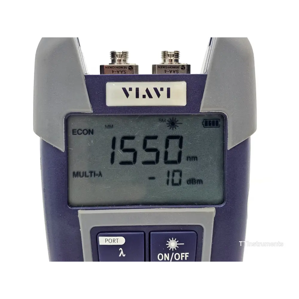 JDSU OLS-36 optical laser source showing 1310 and 1550 nm singlemode operation