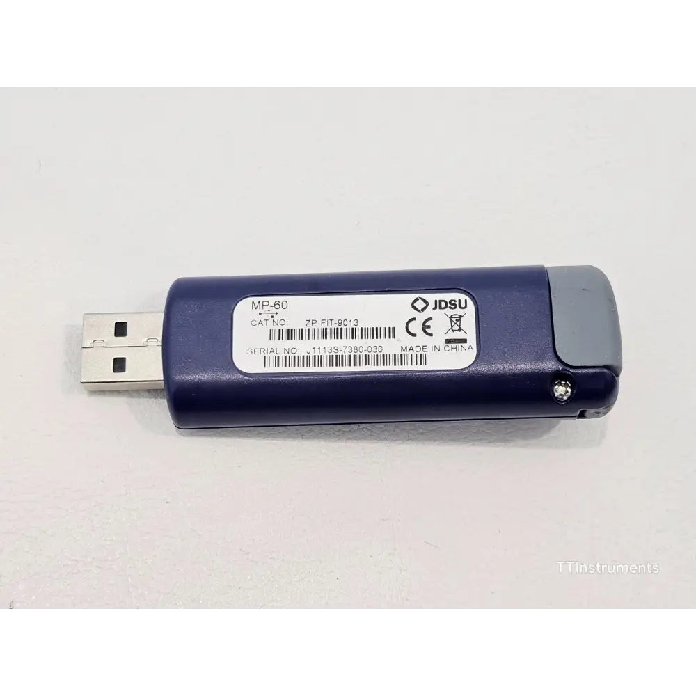 Viavi JDSU OLS-85 and MP60 power meter shown side by side on flat surface