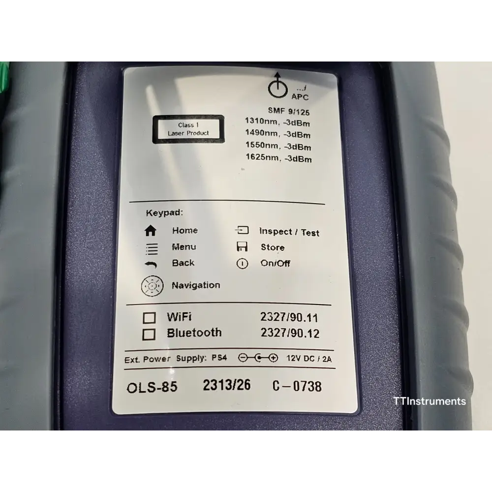 OLS-85 rear panel and battery compartment detail